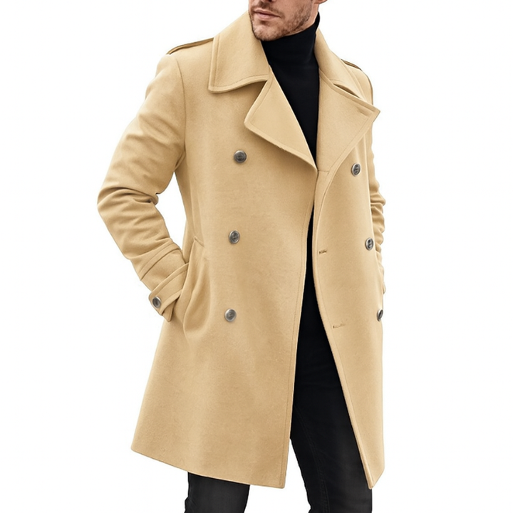 Men's Peacoat – Double-Breasted Winter Coat for Smart Style