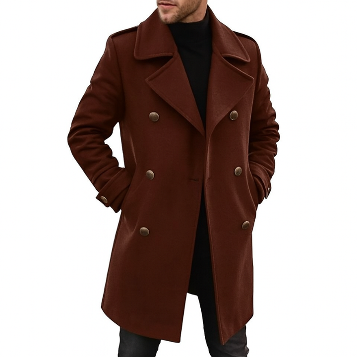 Men's Peacoat – Double-Breasted Winter Coat for Smart Style