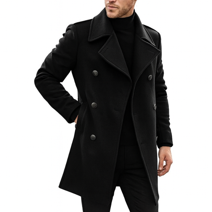 Men's Peacoat – Double-Breasted Winter Coat for Smart Style
