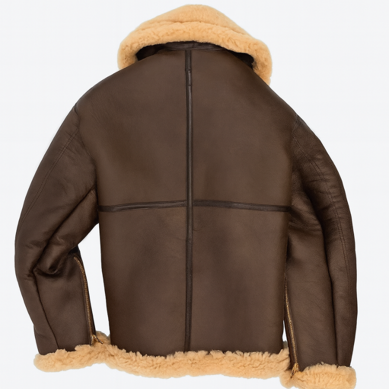 Men's Winter Pilot Aviator Jacket – Stylish Coat with Adjustable Fit