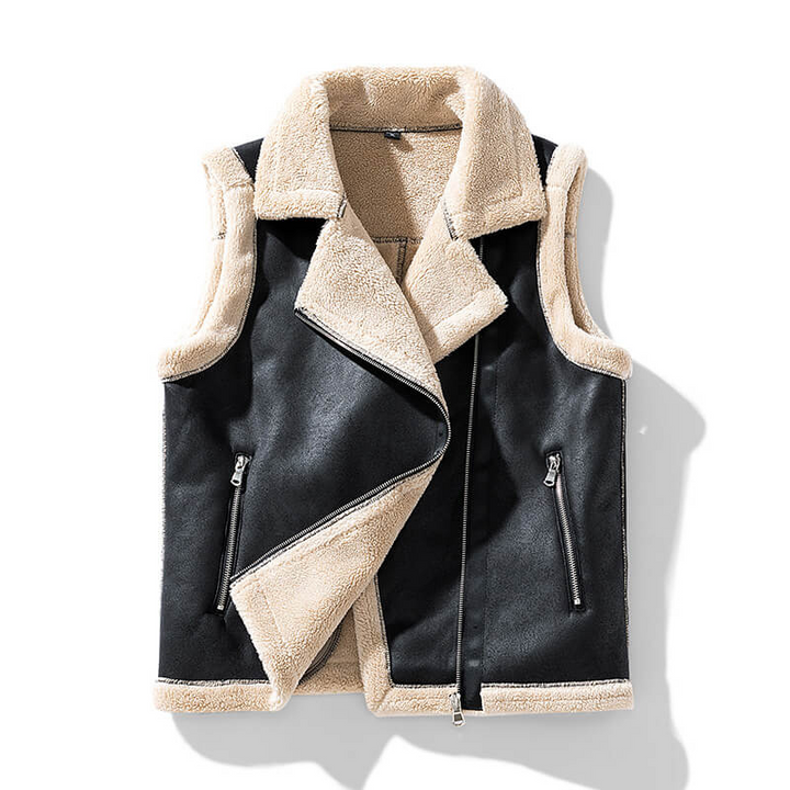 Women's Windproof Fleece Vest with High Collar - Perfect for Layering