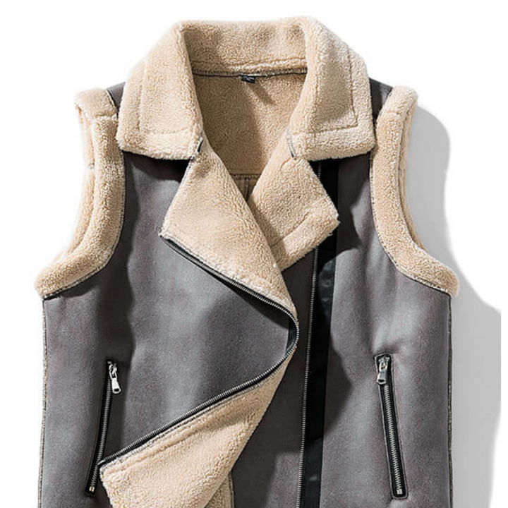Women's Windproof Fleece Vest with High Collar - Perfect for Layering