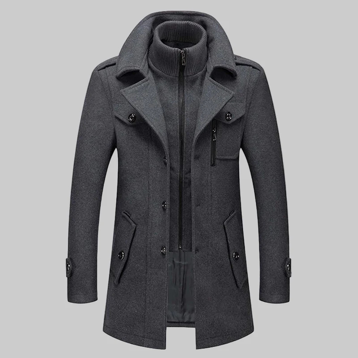 Men's Winter Long Sleeve Coat for Cold Weather