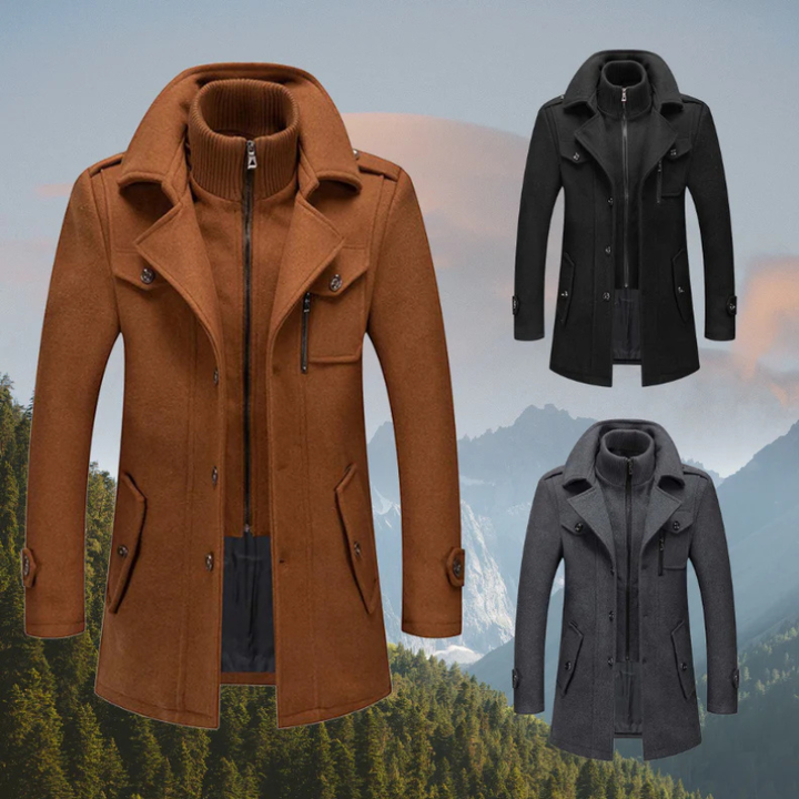 Men's Winter Long Sleeve Coat for Cold Weather