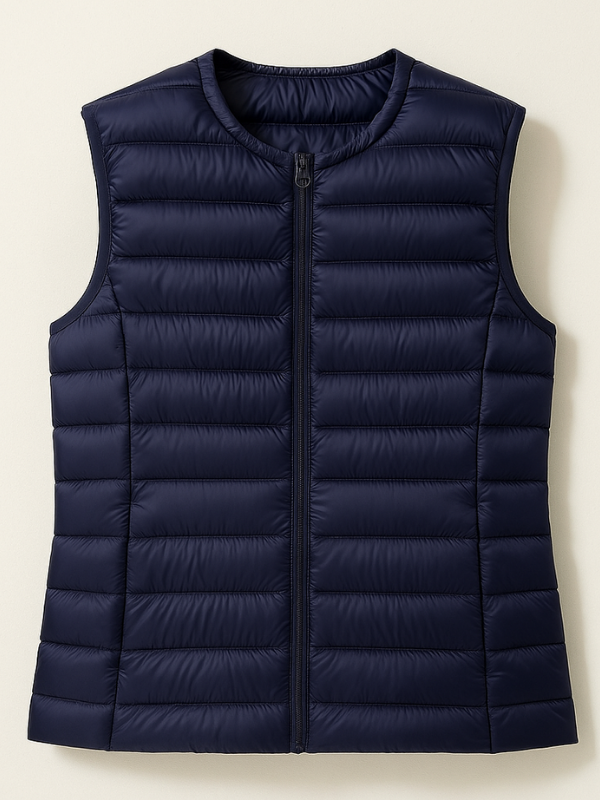 Navy Blue Women’s Sleeveless Insulated Water-Repellent Vest 