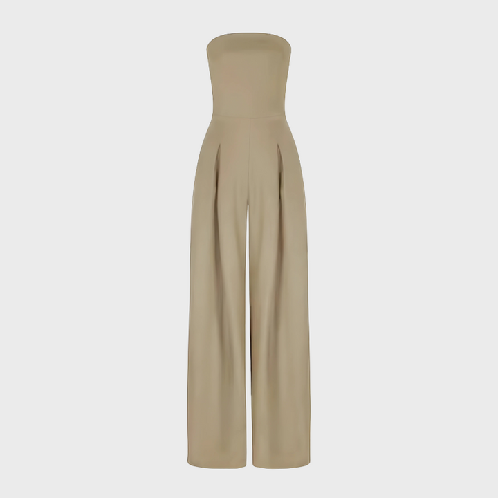 Women’s Wide-Leg One-Piece Strapless Jumpsuit