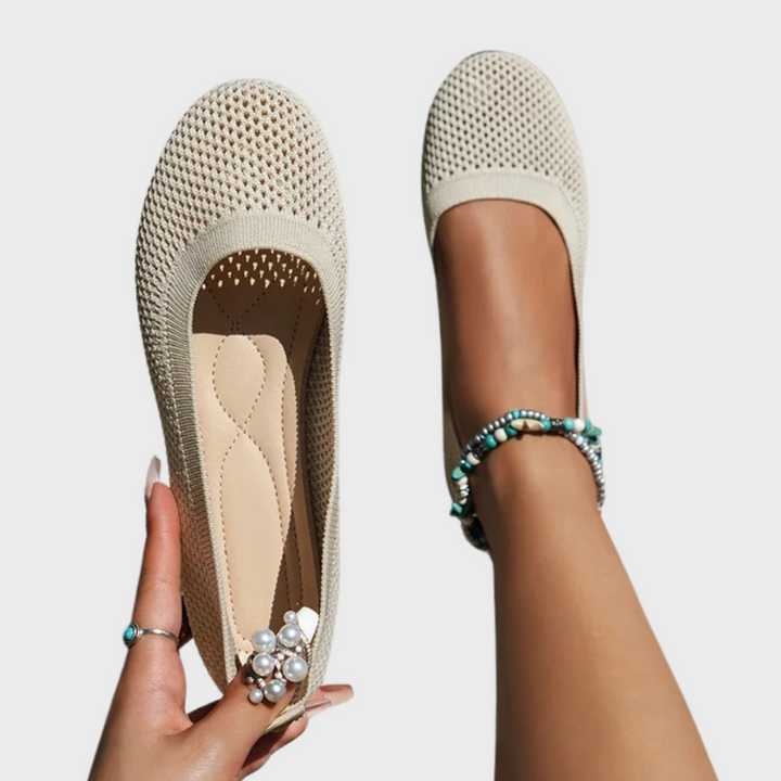 Women’s Slip-On Knit Upper Summer Balerina Flats