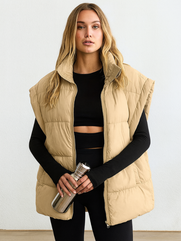 Women's Puffer Down Vest for Cold Weather Layering