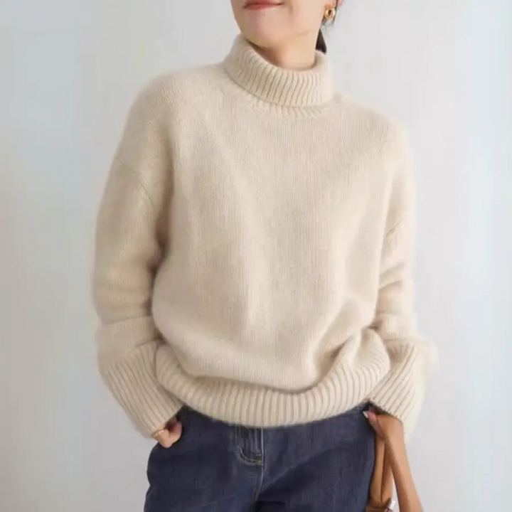 Oversized Women's Cashmere Turtleneck Sweater