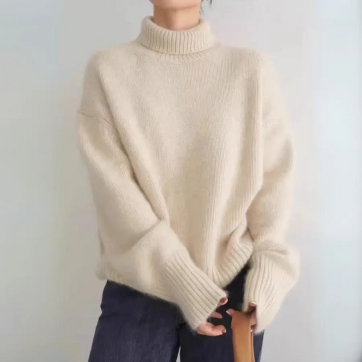 Oversized Women's Cashmere Turtleneck Sweater