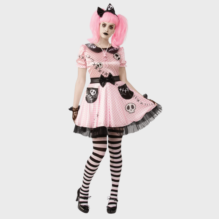 Pink Skelly Halloween Costume for Women