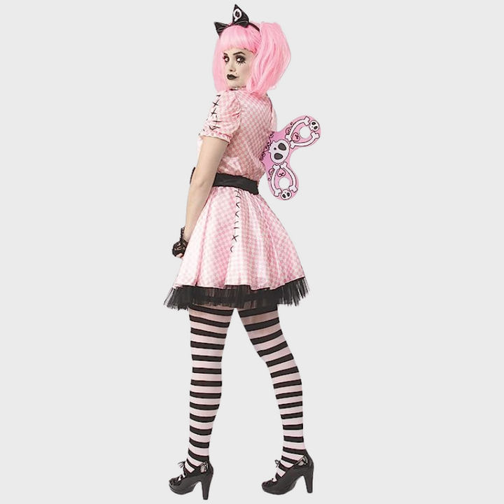 Pink Skelly Halloween Costume for Women