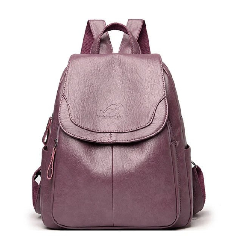 Purple Women’s Vintage Flap Design Classic Backpack