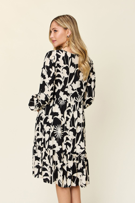 Scarlett | Women's Full Size Printed Ruffle Hem Dress with Pocket