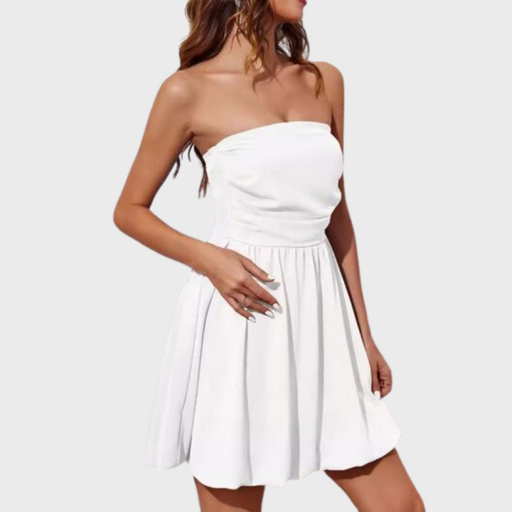 Ruched Tube Mini Dress