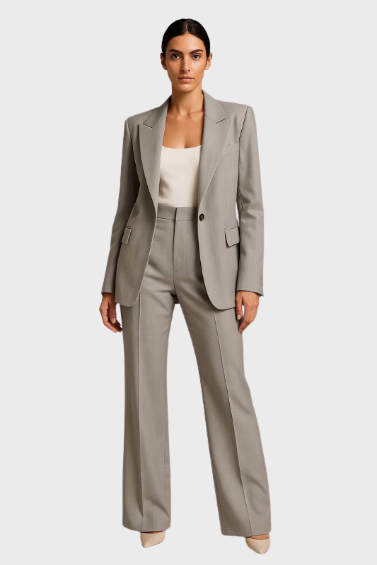 Vionne | Women’s Two-Piece Suit | Slim Blazer & Wide-Leg Pants