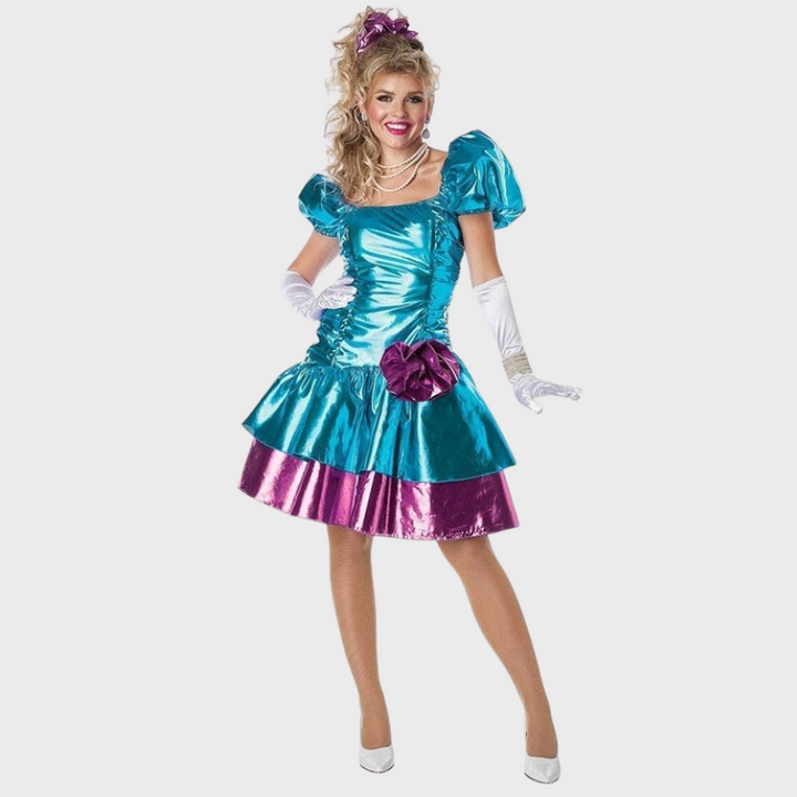 Women's 80s Party Dress Costume for Halloween