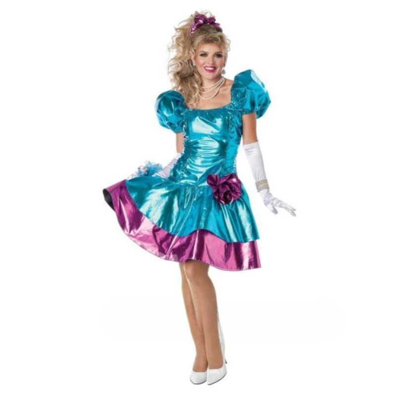 Women's 80s Party Dress Costume for Halloween