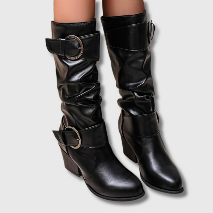 Women's Ankle Boots – Vintage-Inspired Chunky Heel Booties
