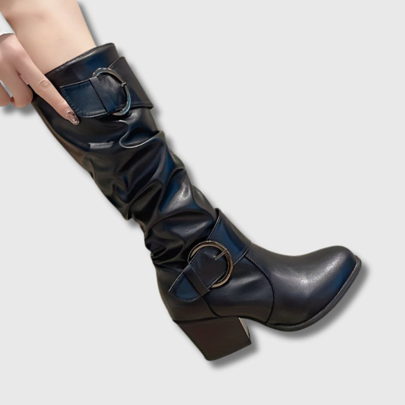 Women's Ankle Boots – Vintage-Inspired Chunky Heel Booties