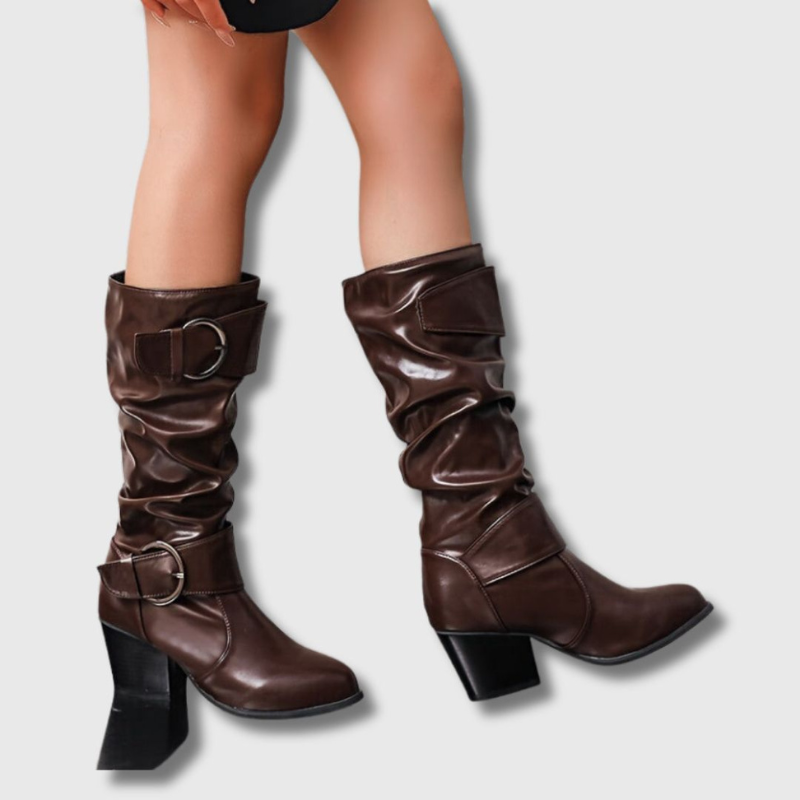 Women's Ankle Boots – Vintage-Inspired Chunky Heel Booties