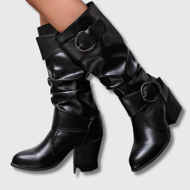 Women's Ankle Boots – Vintage-Inspired Chunky Heel Booties