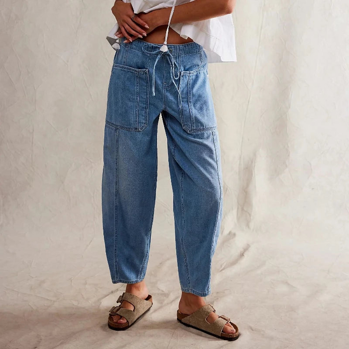 Women's Baggy Jeans Loose-Fit Denim Pants for Everyday Wear