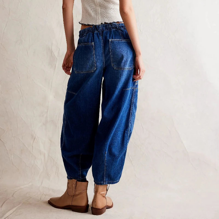 Women's Baggy Jeans Loose-Fit Denim Pants for Everyday Wear