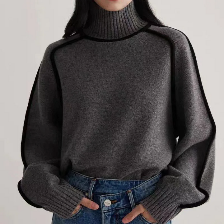 Women's Turtleneck Sweater – Elegant Classic Knit Pullover
