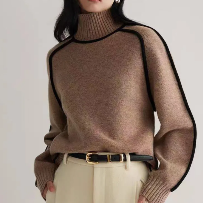 Women's Turtleneck Sweater – Elegant Classic Knit Pullover