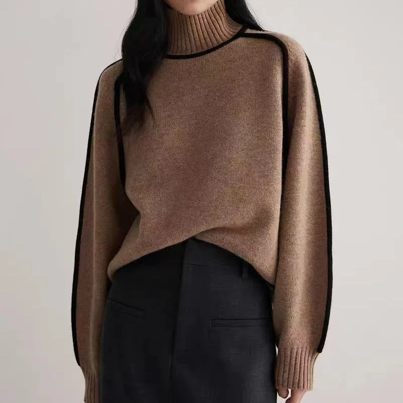 Women's Turtleneck Sweater – Elegant Classic Knit Pullover