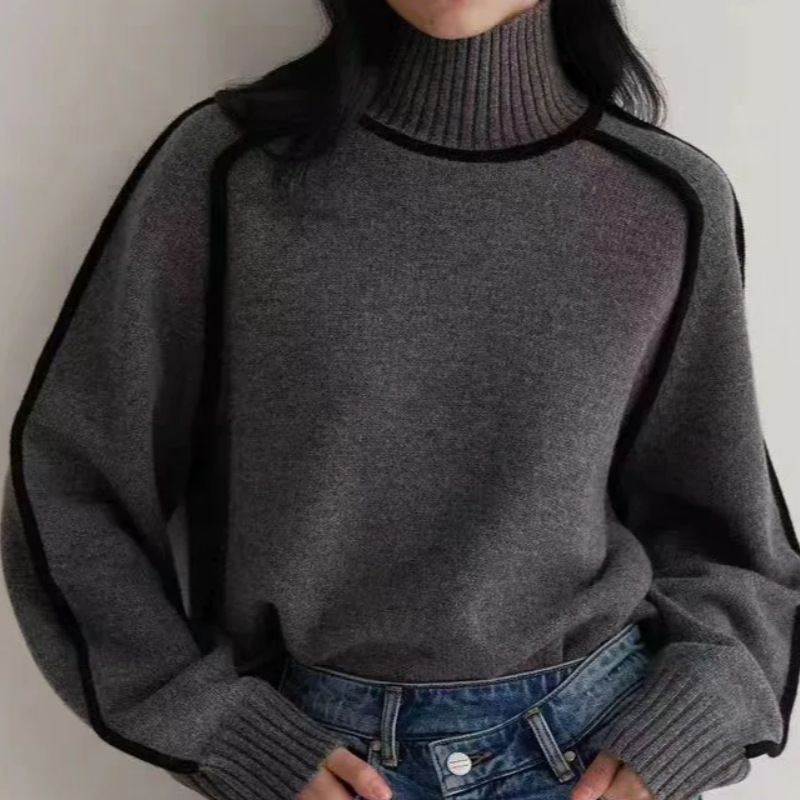 Women's Turtleneck Sweater – Elegant Classic Knit Pullover