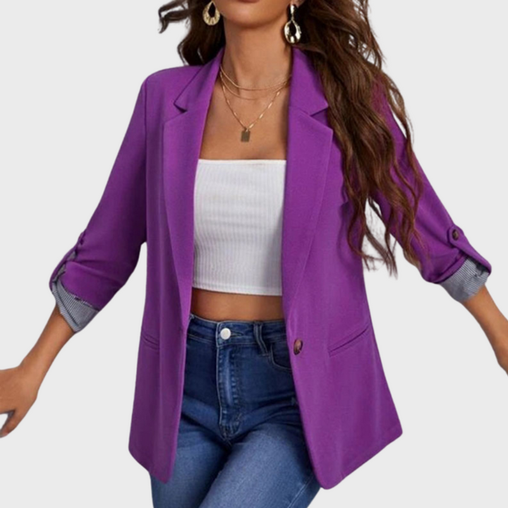 Women's Blazer 3/4 Sleeve Casual Jacket - Elegant Style