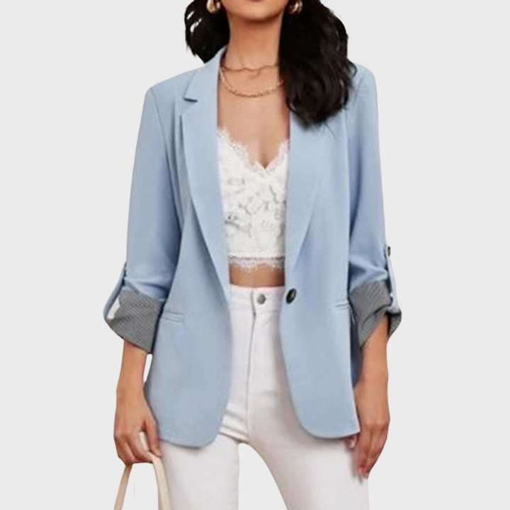 Women's Blazer 3/4 Sleeve Casual Jacket - Elegant Style