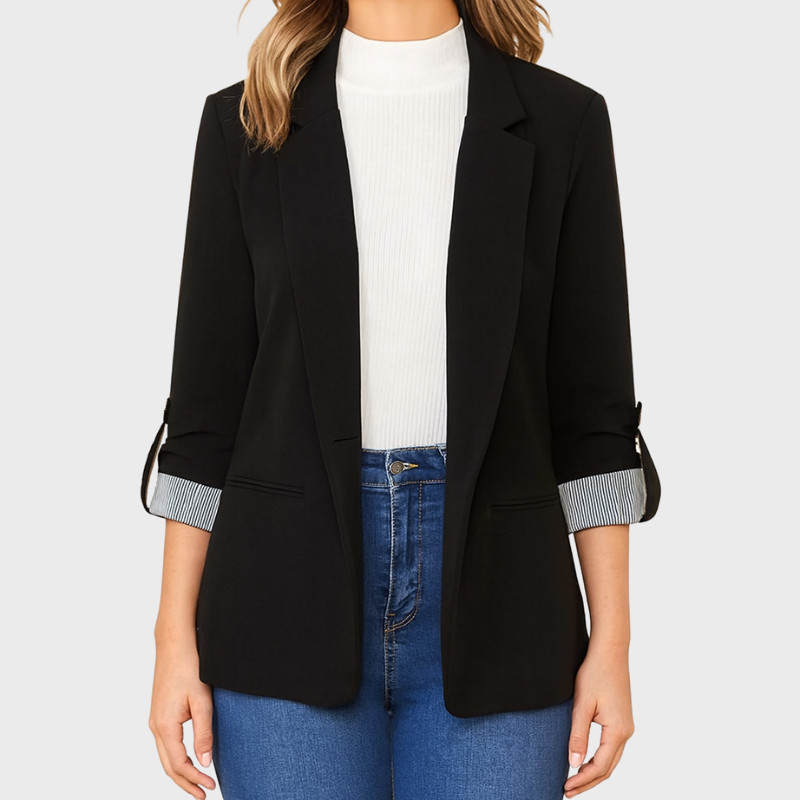 Women's Blazer 3/4 Sleeve Casual Jacket - Elegant Style