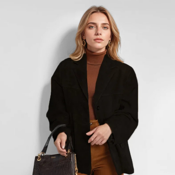 Women's Blazer Vintage Coat Style with Lapel Design