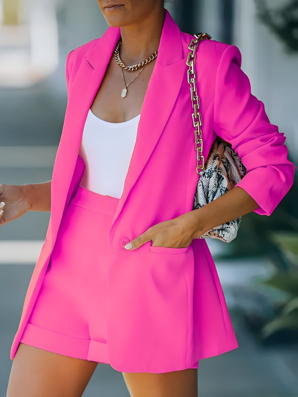 Women's Blazer and Shorts Set for Casual and Semi-Formal Occasions