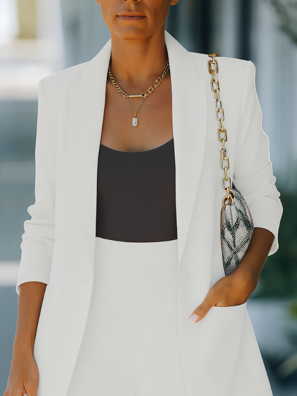 Women's Blazer and Shorts Set for Casual and Semi-Formal Occasions
