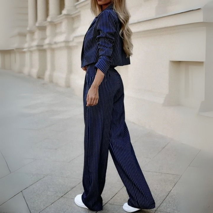 Women's Blazer and Trousers Set for Casual, Work and Formal Events
