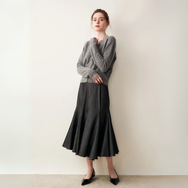 Women's Button-Front Lace Cardigan Stylish Layering