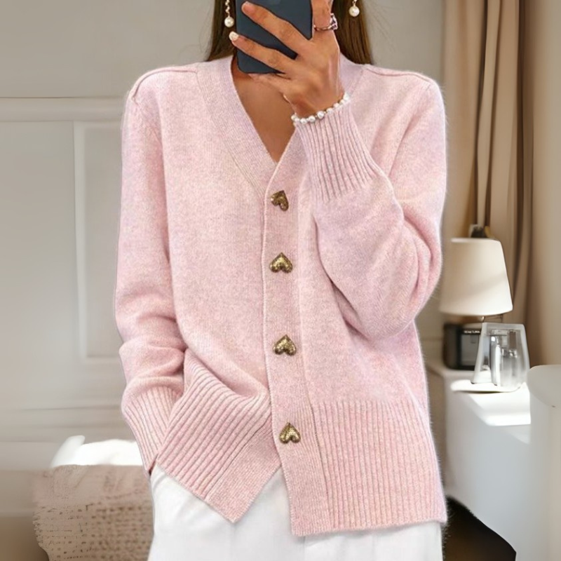 Women's Cardigan Sweater - Long Sleeve Button-Up for Fall and Winter