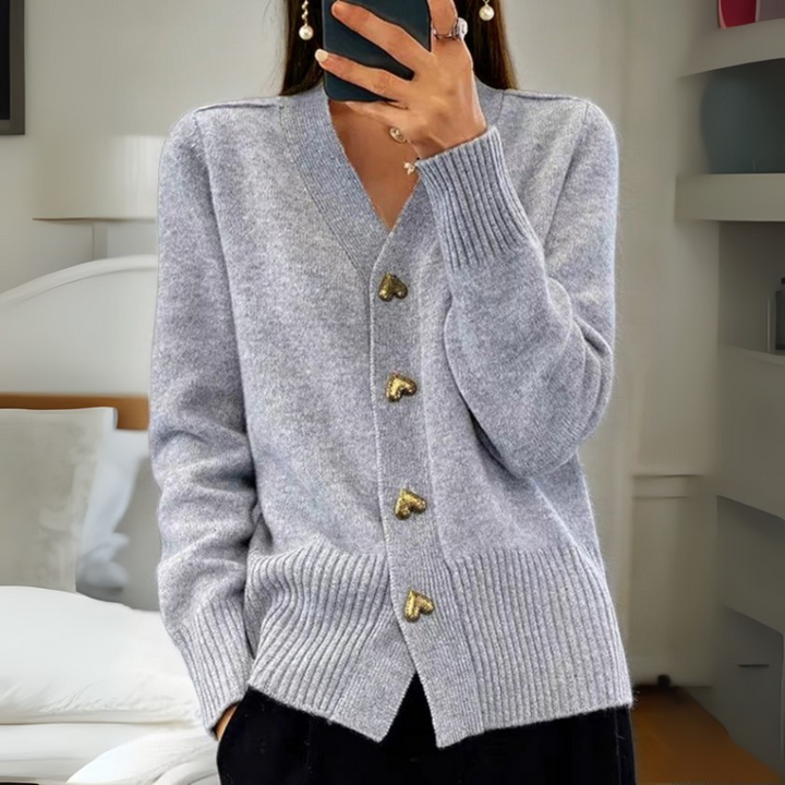 Women's Cardigan Sweater - Long Sleeve Button-Up for Fall and Winter