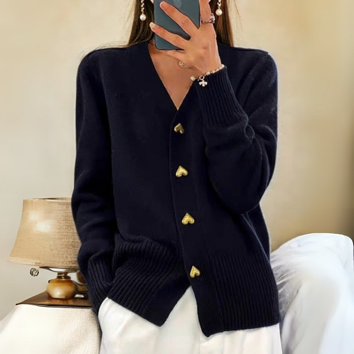 Women's Cardigan Sweater - Long Sleeve Button-Up for Fall and Winter
