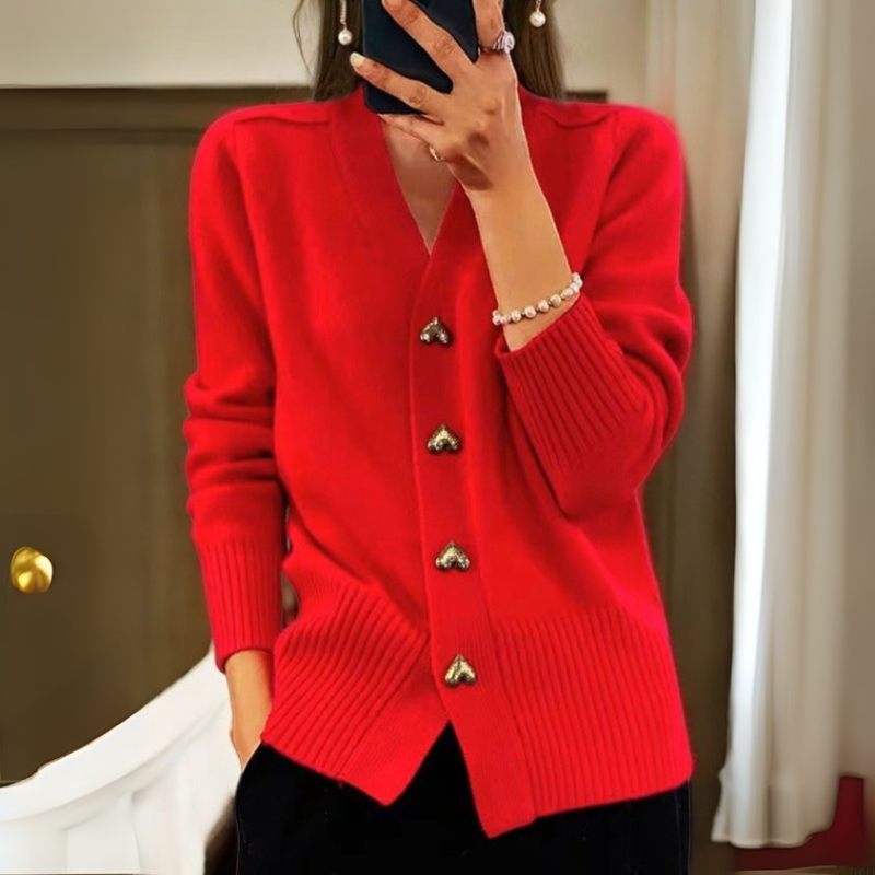 Women's Cardigan Sweater - Long Sleeve Button-Up for Fall and Winter