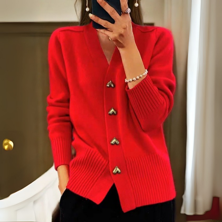Women's Cardigan Sweater - Long Sleeve Button-Up for Fall and Winter