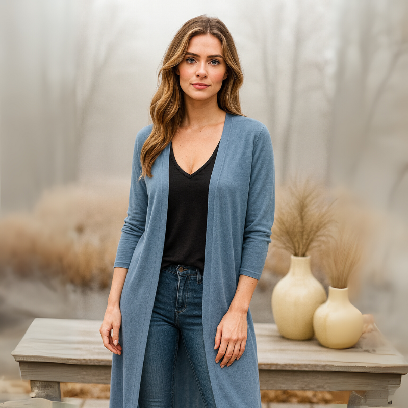 Women's Cardigan Sweater Open Front Layering Piece