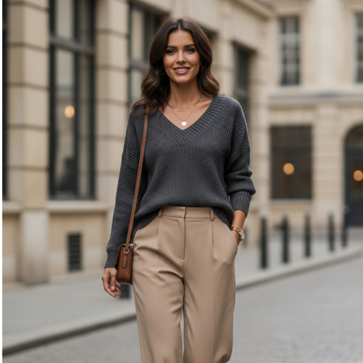 Women's Cashmere Sweater - V-Neck Luxury Knit