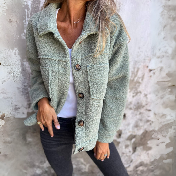 Women's Casual Jacket with Inner Lining – Loose Fit