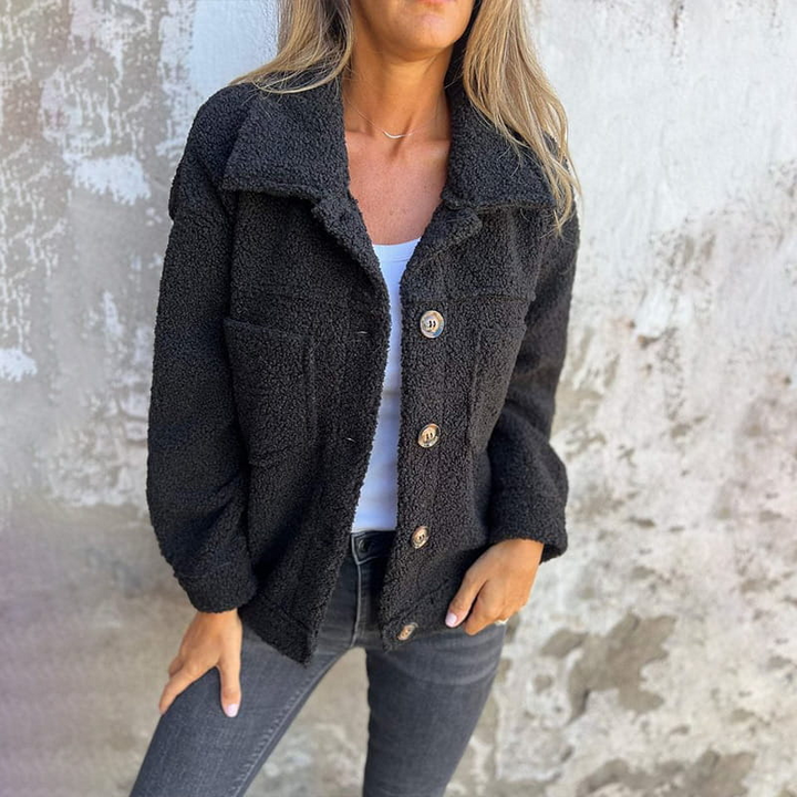 Women's Casual Jacket with Inner Lining – Loose Fit