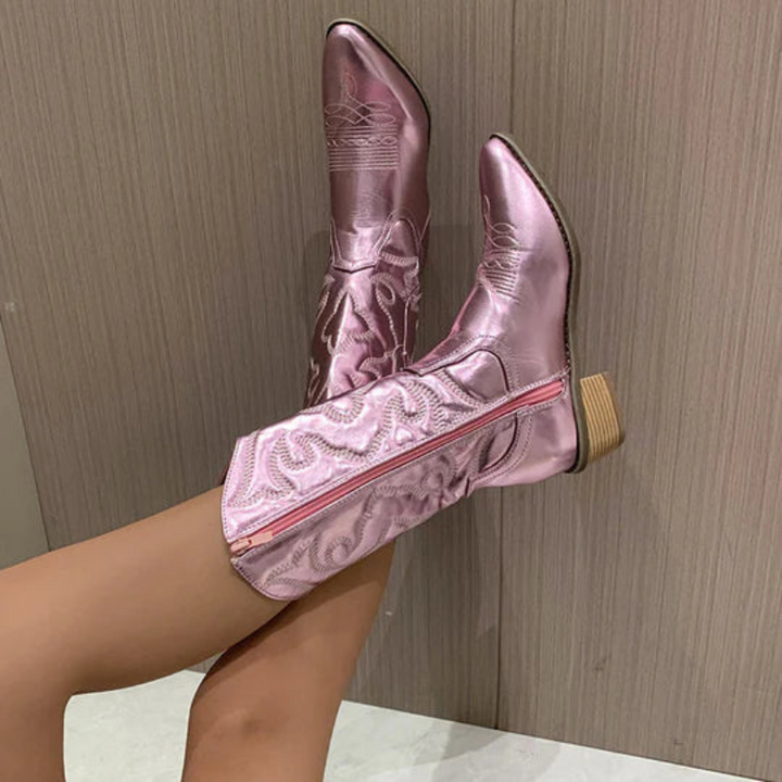 Women's Classic Leather Boots – Block Heel Ankle Style